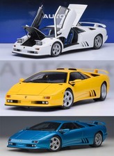 AUTOart 1/18 Lamborghini Diablo SE30 Jota Diecast Car Model White Yellow Blue