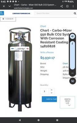 Carbo Mizer 550 Bulk Co2 Tank Carbonator used but in great  working order great$