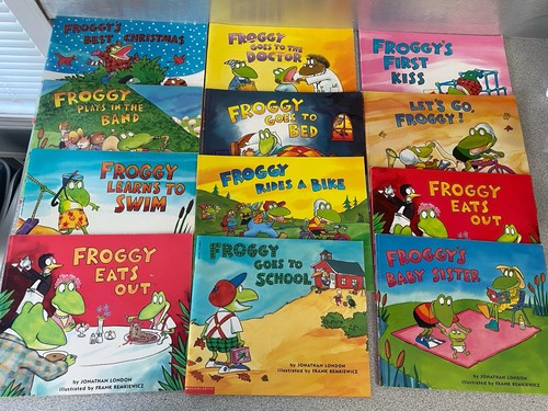 Lot de 12 pochettes GUC différentes Froggy par Jonathan London Bed Kiss Bike Band