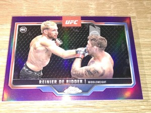 2025 Topps Chrome UFC Reinier De Ridder Purple Refractor Rookie RC #185