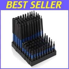 Complete 100 Pc Bit Set: Slotted, Phillips, Torx, Square