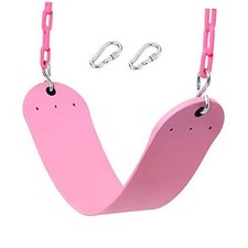 Swing Seat - Heavy Duty Chain Plastic Coated - Playground Swing Set Pink