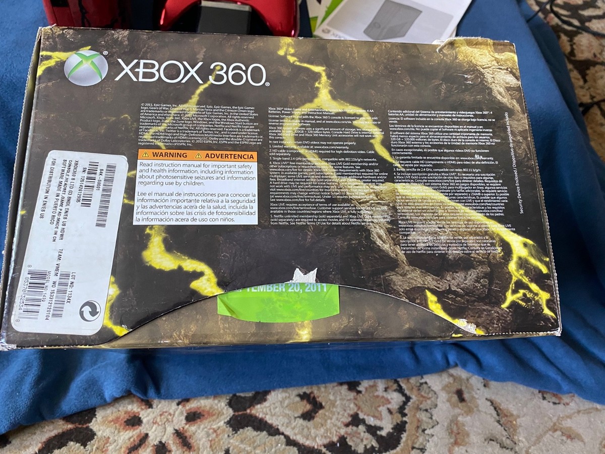 Microsoft Xbox 360 Limited Edition Gears of War 3-320GB Console +