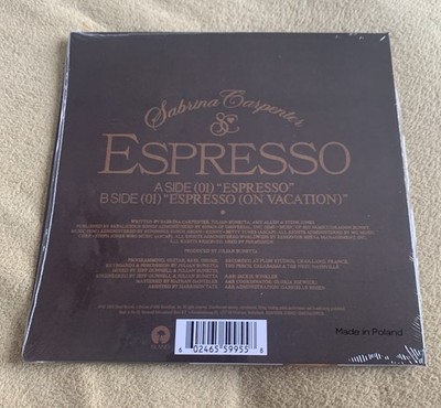 SABRINA CARPENTER Espresso Chocolate Brown Colored Vinyl Record 7