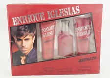 Enrique Iglesias Adrenaline After Shave Eau De Toilette Spray Body Wash 3 Pc Set