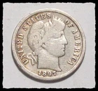 1897-S  BARBER DIME  Very Old Cleaning Nicely Retoned  BETTER DATE VG #26D75