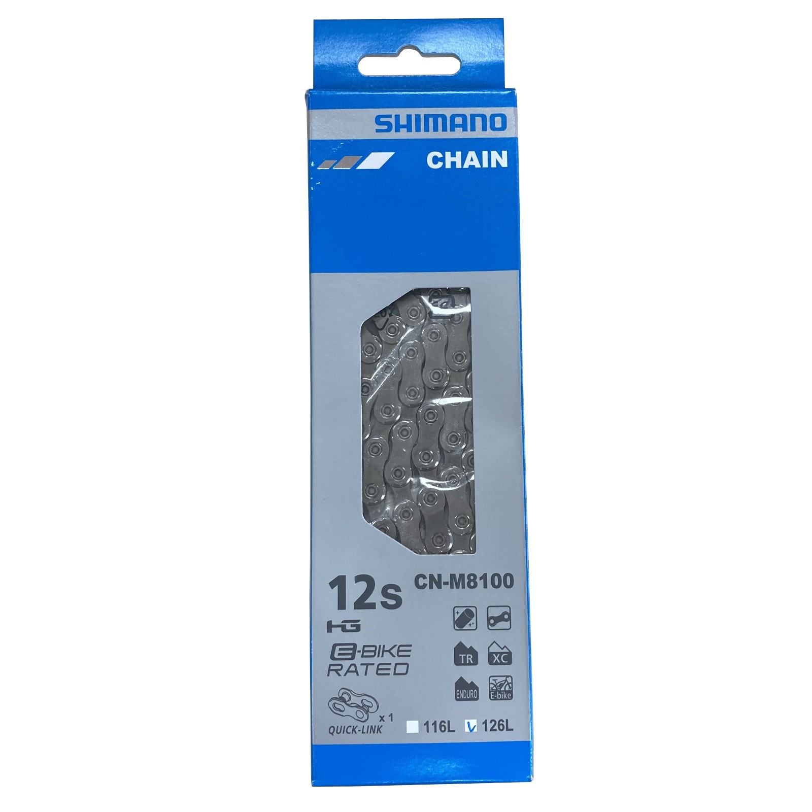 Catena Shimano XT Mountain Bike M8100 12 velocità 126L e QuickLink