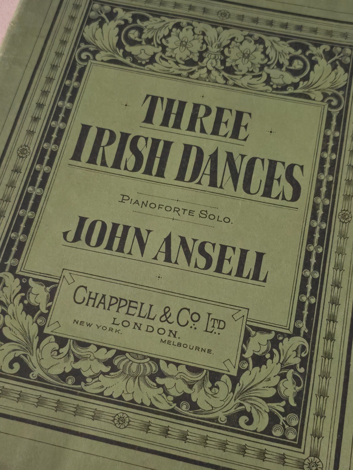 Partituras vintage de John Ansell Three Irish Dances