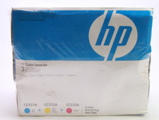 HP 304A Magenta Yellow LaserJet Toner CC532A CC533A Lot of 3 