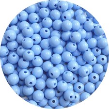 Jmassyang 200 Pieces 10mm Acrylic Round Beads Smooth Spacer Plastic Pastel Be...