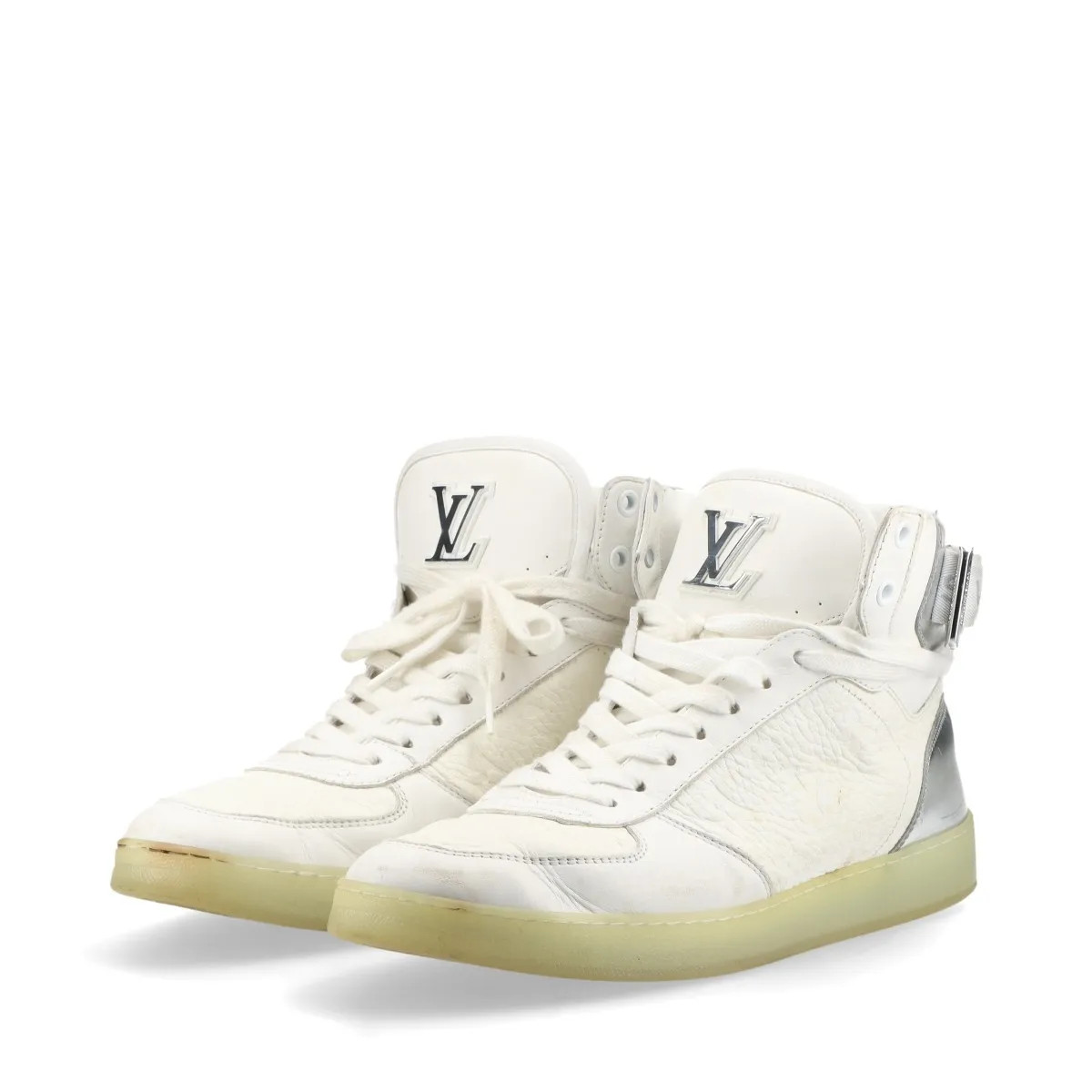 Louis Vuitton Rivoli line 21 years Leather Sneakers 7 Men's White FA0231 Monogra thumbnail 5