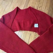 Red off the shoulder sweater in a siza XS