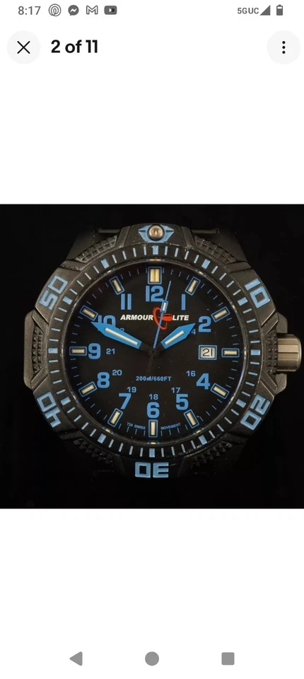 Armourlite ISOBRITE Мужские часы (калибр серии) 2 группы/1 новый (+ новый аккумулятор) - Изображение 3 из 4