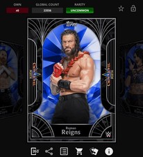 VIDEOGAME Topps WWE Slam 25 - JEWEL OF THE RING Silver Base - ROMAN REIGNS