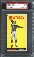 1965 Topps #117 John Huarte RC PSA 7 New York Jets Notre Dame Heisman winner