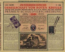 Österreichische Gesellschaft vom roten Kreuze 1916 Wien Zollmarke Tschechien 20