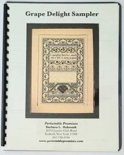 PERIWINKLE PROMISES GRAPE DELIGHT SAMPLER COUNTED CROSS STITCH  BOOKLET- NEW