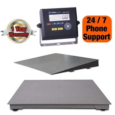 Prime Scale 10,000lb x1lb Floor Scale/ Pallet Scale with Ramp & IN103 Indicator