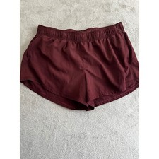 Athletic Works Womens XXL 20 Burgundy Running Shorts Mesh Liner Lightweight