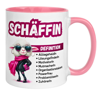 Tasse Chefin    Schäffin - Definition    Geschenk Becher Chefin