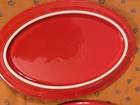 Fiestaware Scarlet Red oval  set of 2 -13.5" Serving Platter & 10.5” Casserole — photo 4