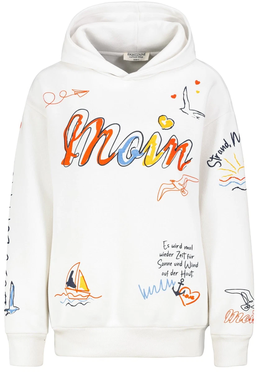 Eight2Nine Damen Hoodie Sweatshirt Maritim Meer Pullover Moin Liebe zum Meer