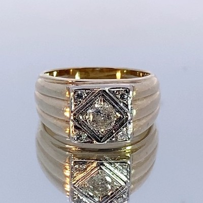 Gent's Diamond Cluster Ring 5 Diamonds .60 Carat T.W. 10K Yellow Gol (MI1073333)