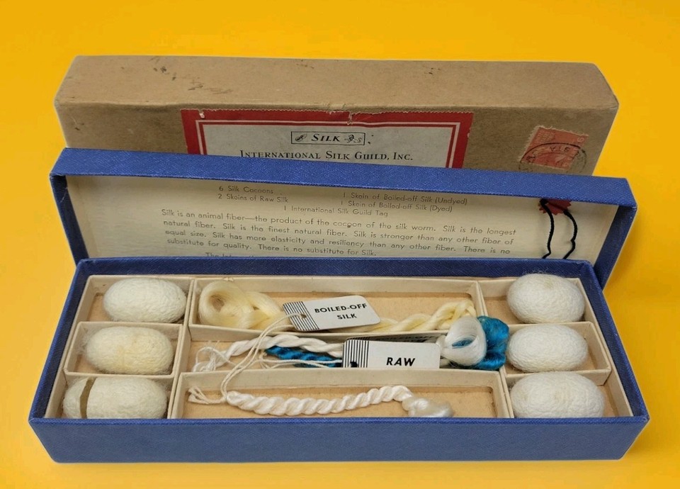 VTG Silk Salesman or Educational Samples Silk Guild New York Weird Oddity