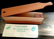 Classic Dale Rohm Specialized Turkey Box Call Original Package, 2"X2"X9", NEW