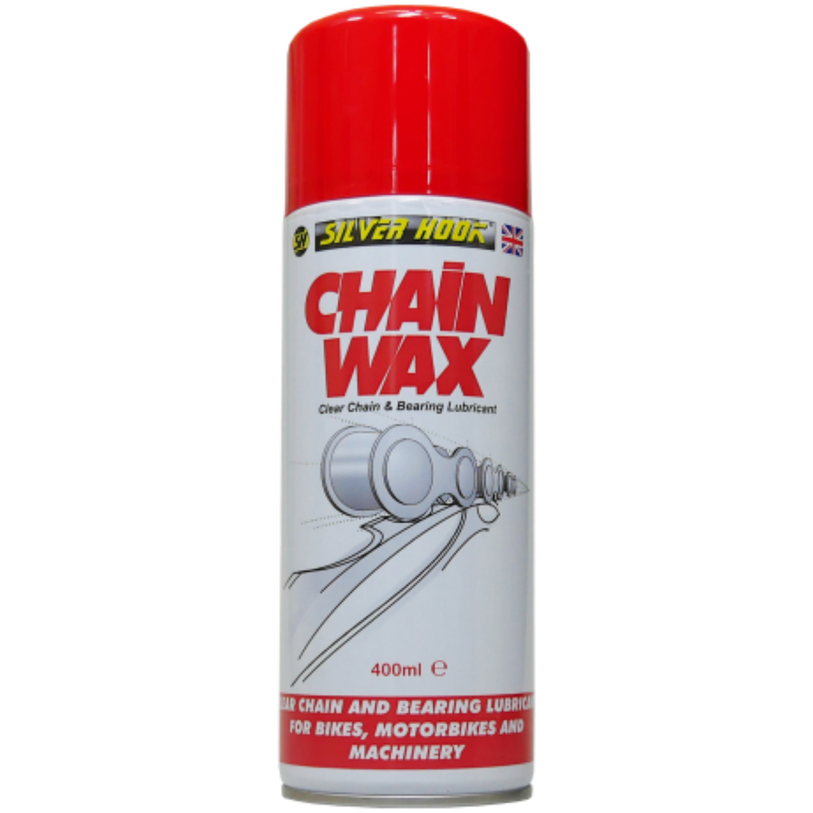 Silverhook CHAIN WAX / CHAIN LUBE Bikes, Motorbikes & Machinery Aerosol - 400ml