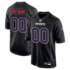 Custom Nike NFL New England Patriots Carbon Fashion Full Stitched Black Jersey