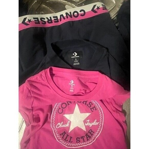 Converse Pullover Top & T-Shirt Set Pink & Navy Blue Logo Graphic Youth Size M - Picture 6 of 16