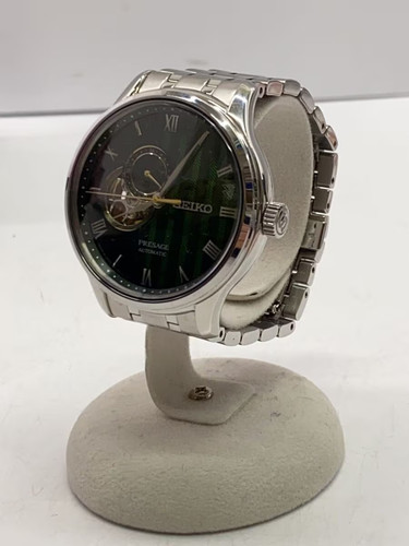 Seiko Presage 4R39-00W0 Ouvert Coeur St. Acier Vert SLV Automatique Homme Montre - Photo 2 sur 5