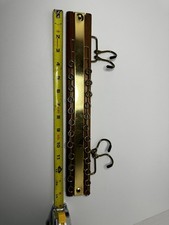 Vintage Closet Organizer Rack Wood  Brass S-Hook for Belt Tie Hat Lingerie