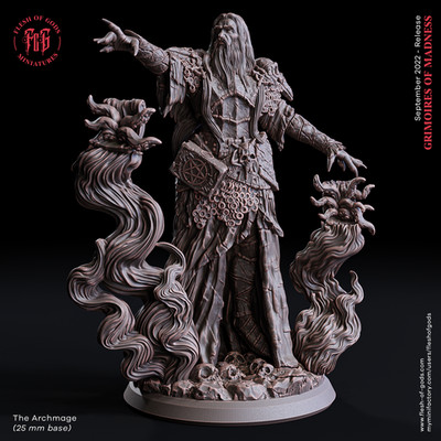 DnD The Archmage Mini 32mm Scale TTRPG