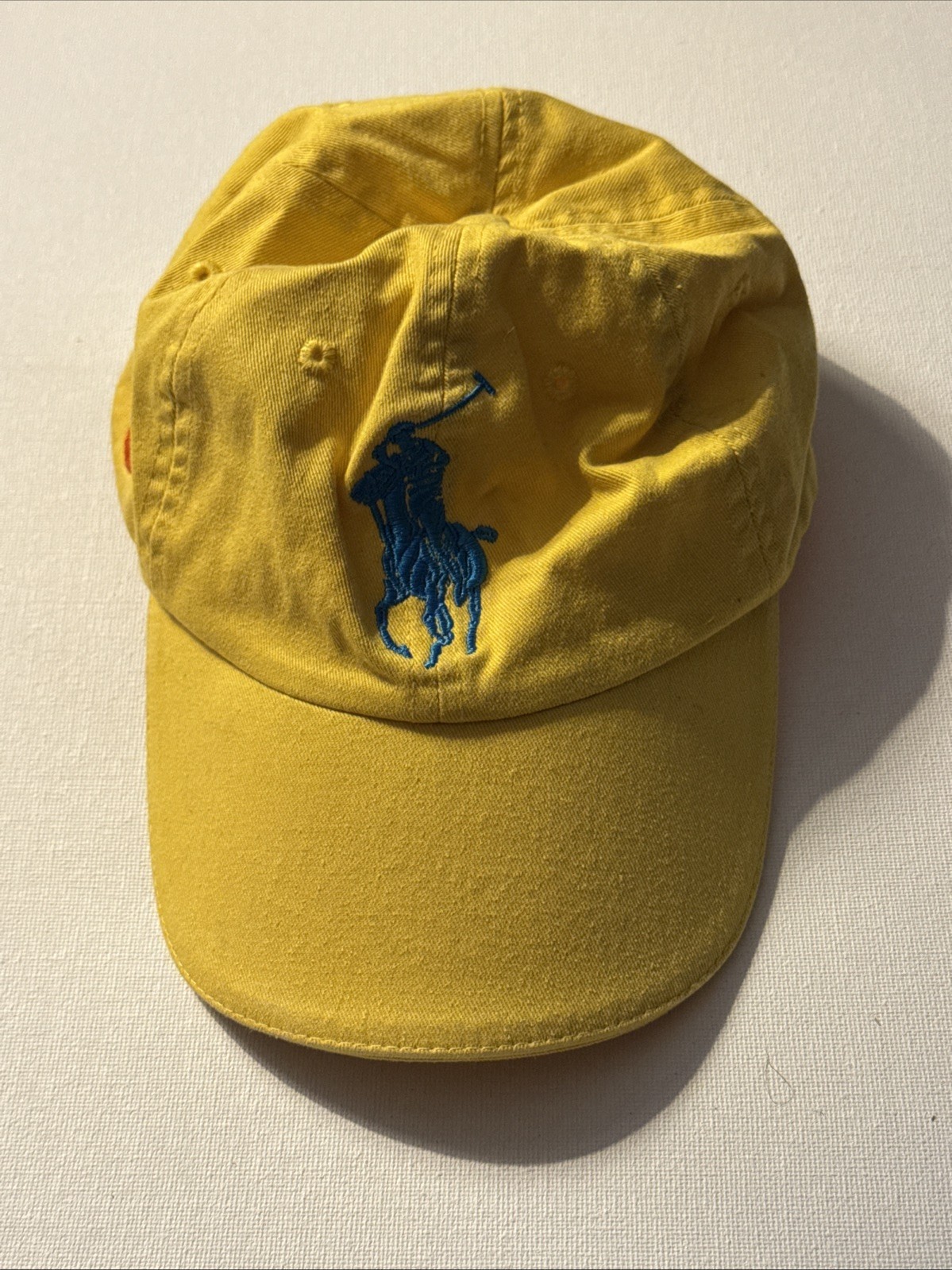 CAPPELLO POLO RALPH LAUREN BERRETTO GRANDE PONY GIALLO FRAGRANZE #3 CINTURINO REGOLABILE