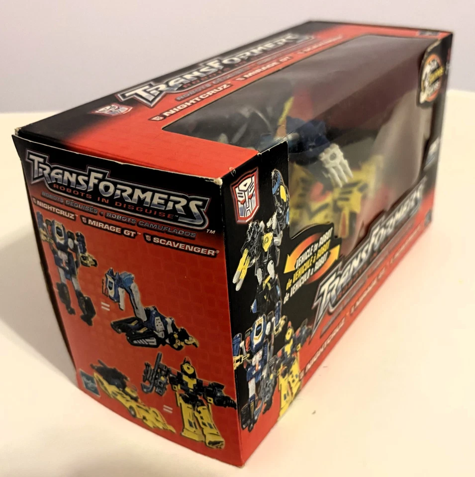 Transformers 2001 Robots In Disguise RID Nightcruz, Scavenger & Mirage GT MIB - Image 3 of 4