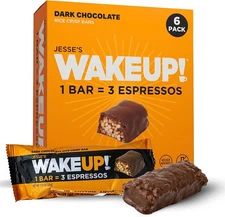 (Free Duty Tax) WAKE UP! Chocolate Caffeinated Protein Bars Proprietary Blen