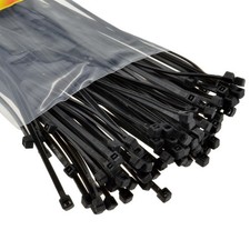 Image of Black Cable Ties 200mm x 2.5mm Nylon 66 UL Approved [100 Pack]