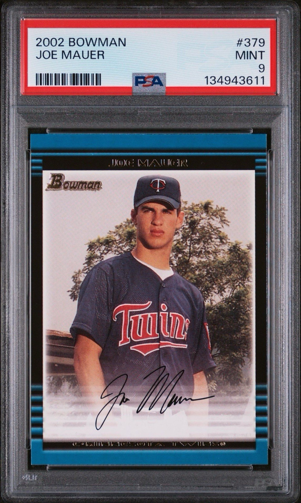 2002 Bowman Joe Mauer Rookie #379 PSA 9
