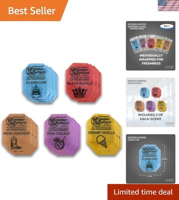Wonder Wafers - Top 5 Scents Sample Pack of Air Fresheners (15 Pack)