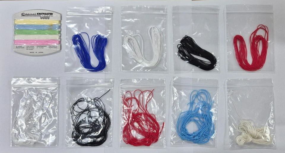 VARIOUS BROTHER KNITMASTER KNITTING MACHINE ACCESSORIES WEAVING THREAD RAVEL CORD CHOICE