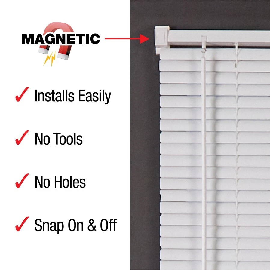 Magnetic Blind For Steel Door Window Vinyl Mini Blind Curtain Magnet Shade 25x40 - Image 2 of 4