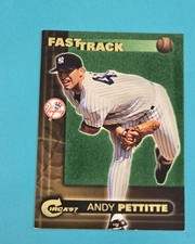 1997 Circa Fast Track INSERT #6 Andy Pettitte New York Yankees BASEBALL Card