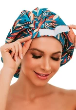 Shower Cap for Long Hair Women, Womens Shower Cap Cute Reusable Large Shower ...