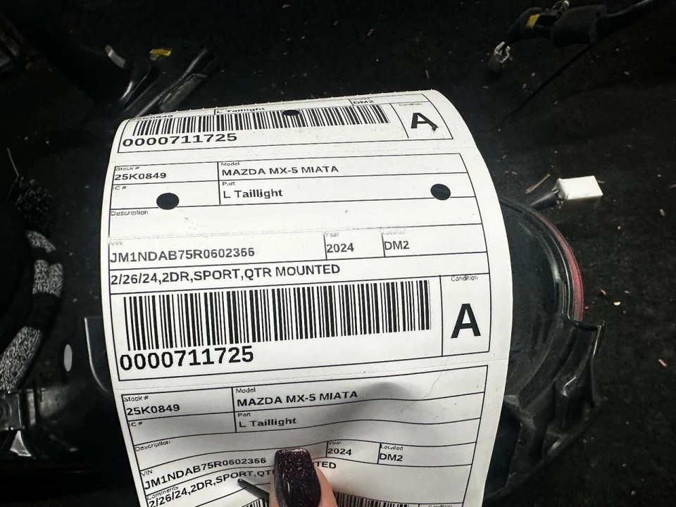 MIATA     2024 Tail Light 2065617 - Image 3 of 3