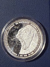 2020 Congo Silverback Gorilla 1 oz 999 moneta d'argento Scottsdale come nuova FDC in capsula