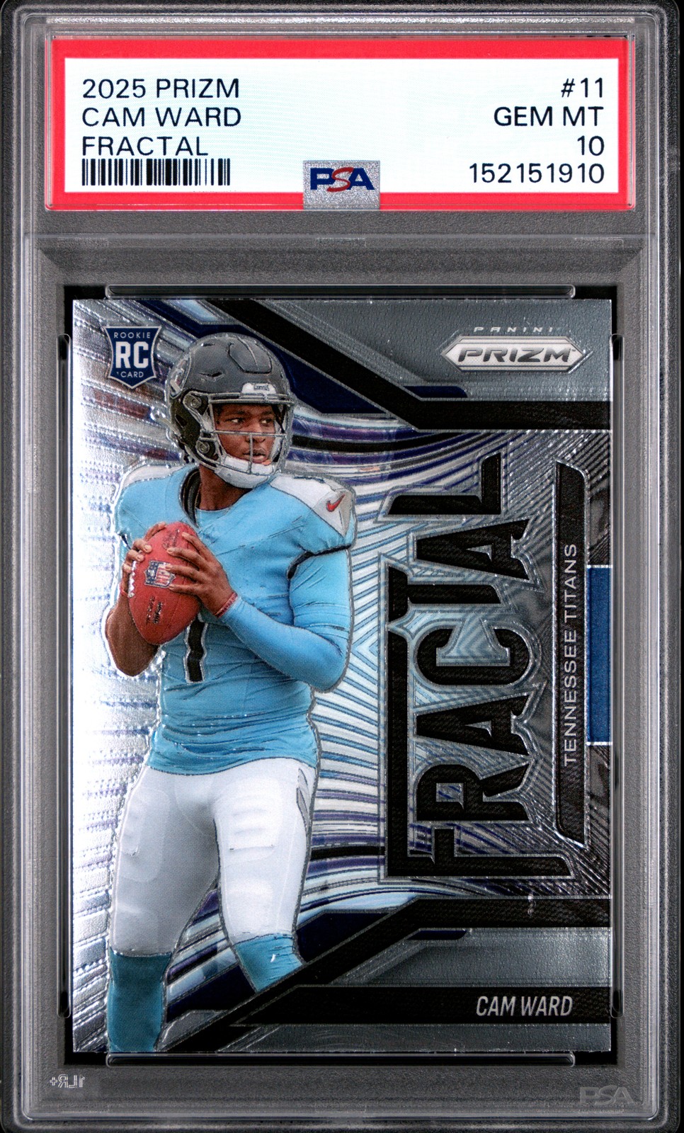 Cam Ward Panini Prizm Fractal #11 Base