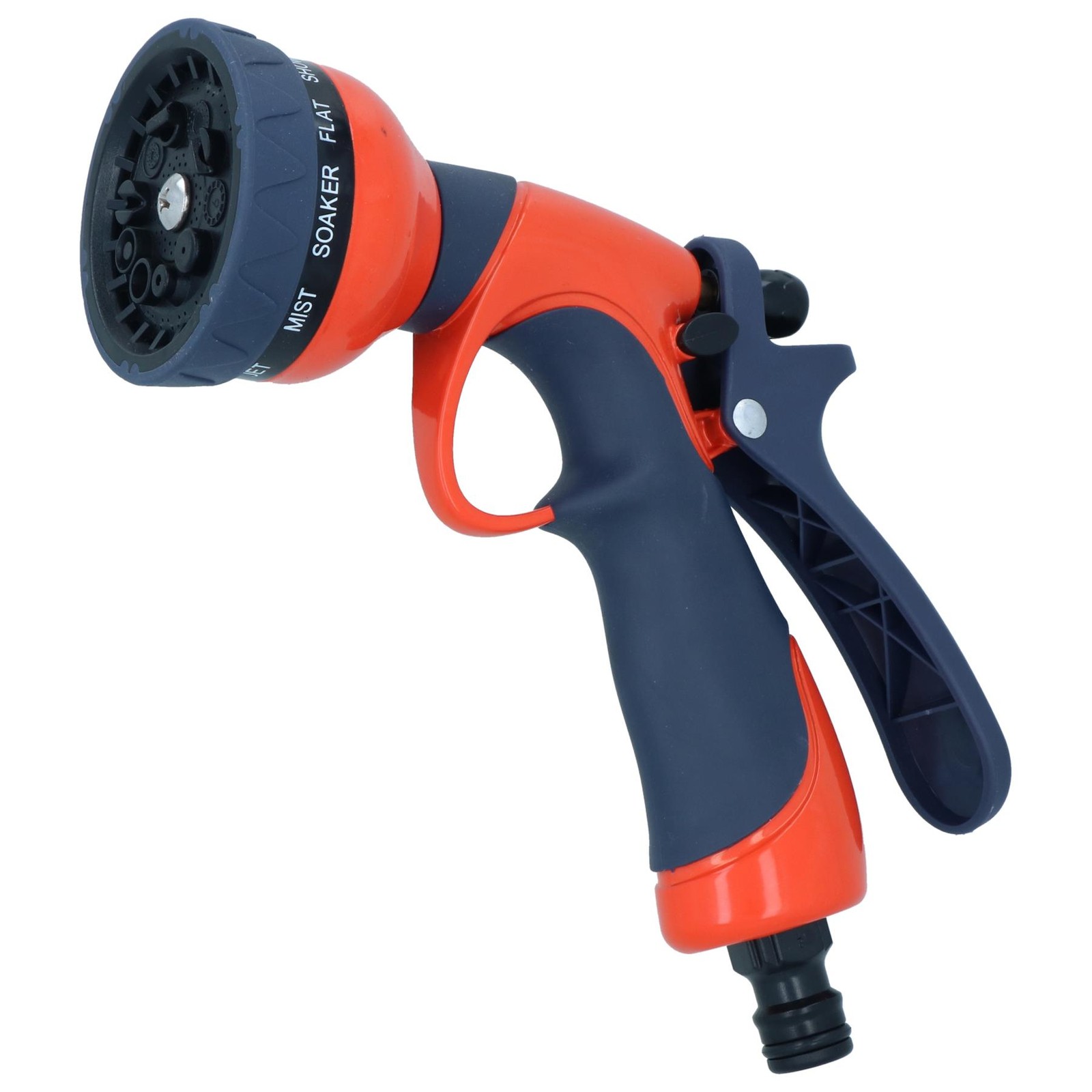 Deluxe Garden Watering Spray Gun Adjustable Nozzle 10 Spray Pattern Soft Grip