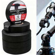 Roll 3/4"x50FT Wiring Harness Tape - High Temp Self-Adhesive Cloth Tape H1